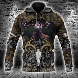 deer hunting all over printed hoodie tt110215
