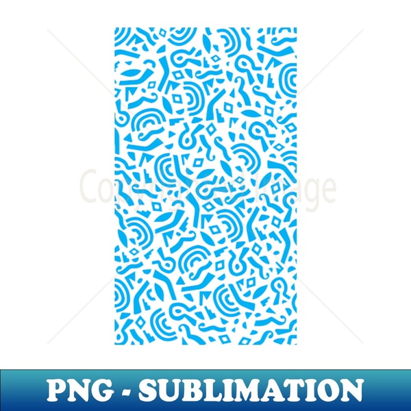 Blue Doodle Pattern - Special Edition Sublimation PNG File - | Inspire ...