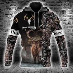 deer hunting all over printed hoodie tt150112