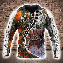 deer hunting all over printed hoodie v140213