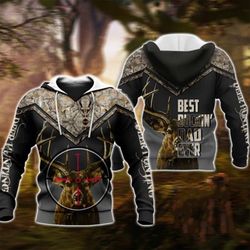 deer hunting all over printed hoodie x071245