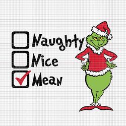 naught nice mean svg, pink christmas svg, pink grinchmas svg, grinchmas svg, pink grinch svg