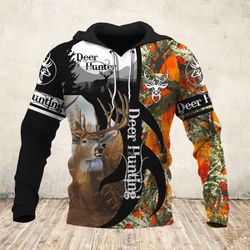 deer hunting all over printed hoodie x091279