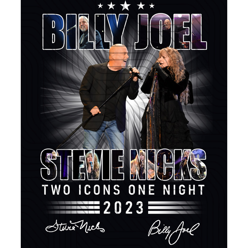 Stevie Nicks With Billy Joel Shirt, Double Side Unisex T-shirt front.jpg