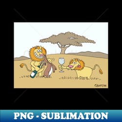 lion opening a bottle of wine - special edition sublimation png file - fashionable and fearless