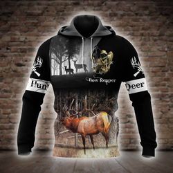 deer hunting all over printed hoodie x150107
