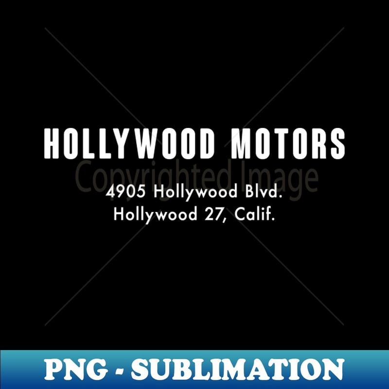 RN-23834_Vintage Hollywood Motors Max Balchowsky Old Yeller Speed Shop emblem - white print 2931.jpg