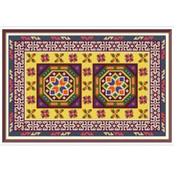 making miniature oriental rugs - cross stitch pattern - pdf counted miniature for needlepoint - dolls rug - geometric