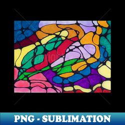 Stained Glass Mosaics 2-Neographic-artRelaxing ArtMeditative Art - Vintage Sublimation PNG Download - Perfect for Sublimation Art