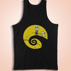 snoopy halloween and and nightmare before christmas charlie skellington men&8217s tank top