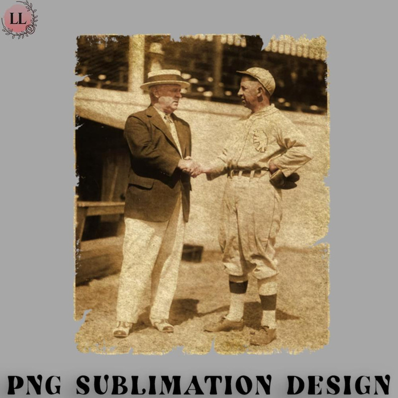 AS0707231457120-Basketball PNG John McGraw Shakes Hands With Eddie Collins 1927.jpg