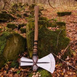 god of war handmade axe, custom made axes, battle axes, battle ready axes, thor axe, christmas gift, am industry