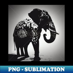 Elephant Shadow Silhouette Anime Style Collection No 122 - Sublimation-Ready PNG File - Unleash Your Inner Rebellion
