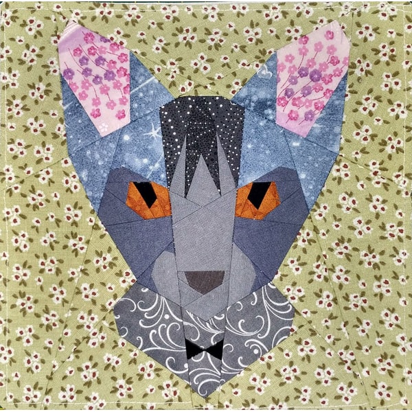12in Cat Quilt Block PDF Pattern (4 versions), Paper Piecing | Inspire ...