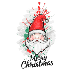 santa's monochrome melody: minimalistic vector design