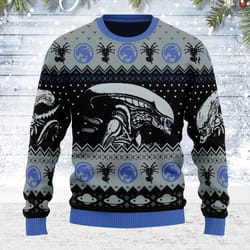 ugly christmas sweater alien movie xenomorph for men women