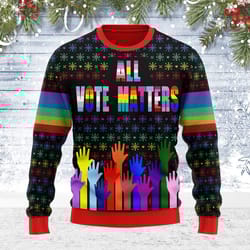 ugly christmas sweater all vote matters for men women