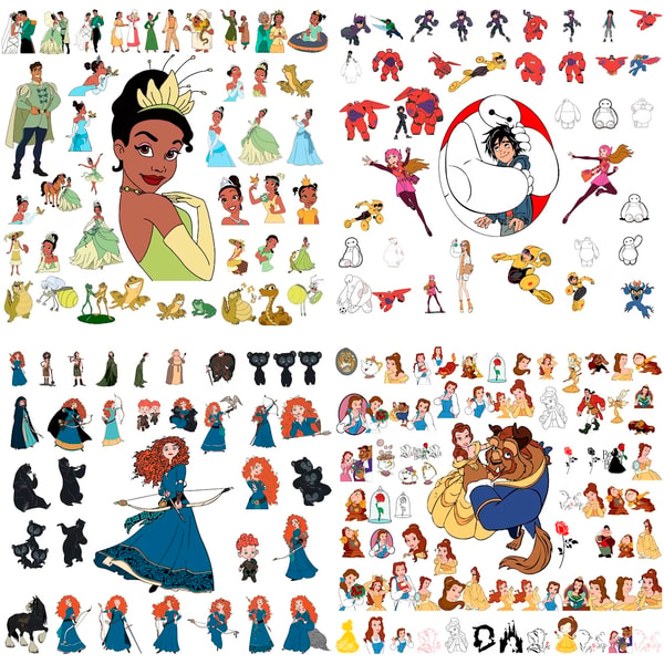 Disney Assets Deviantart Disney Svg Png Mega Bundle, Disney Characters Svg Png - Inspire Uplift