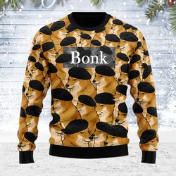 Ugly Christmas Sweater Cheems Ponk Meme For Men Women