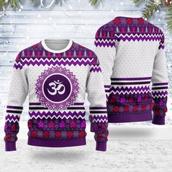 ugly christmas sweater crown eye chakra for men women