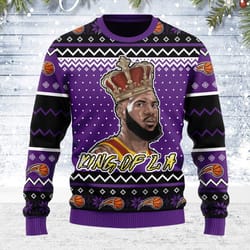 ugly christmas sweater king of la for men women