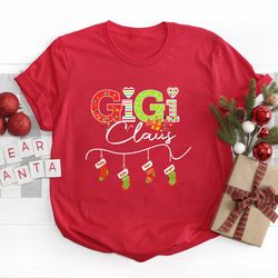 custom gigi claus shirt, gigi gifts, gigi shirt, grandma shirt, grandkids christmas gift for grandma, grandma gifts, chr