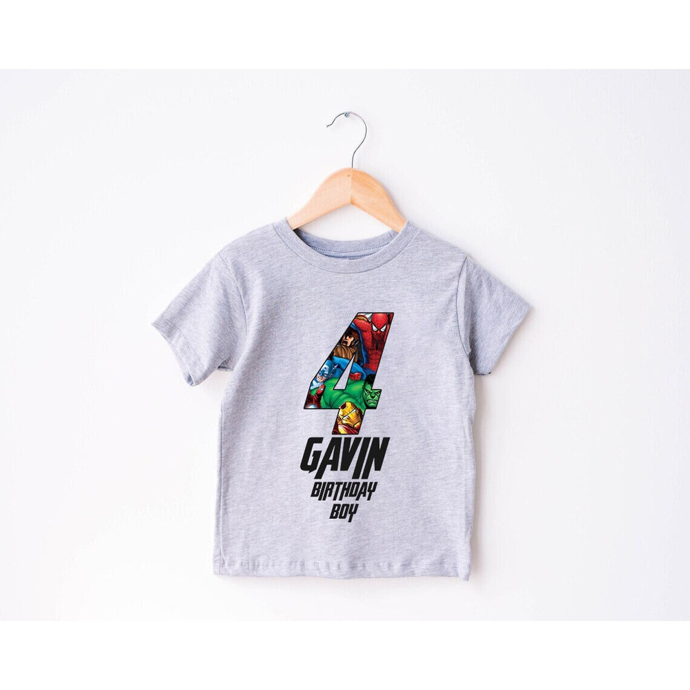 Custom Superhero Theme Birthday Boy Shirt, Birthday Shirt, Kids Birthday Shirt, Avengers Superhero Marvel Comics Custom Boy Girl Birthday.jpg