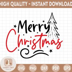 Merry Christmas svg, Christmas SVG, Digital cut file, winter svg, Merry Christmas svg, christmas tree svg