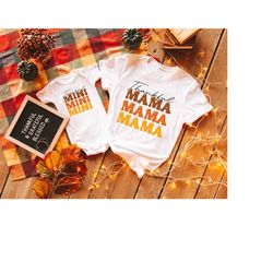 thankful mama shirt, thankful mini shirt, fall shirt, gift for her, autumn sweatshirt, thanksgiving sweatshirt, pumpkin