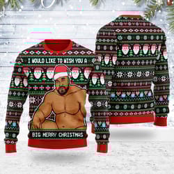 ugly christmas sweater on coast 'sitting on a bed' meme for men women