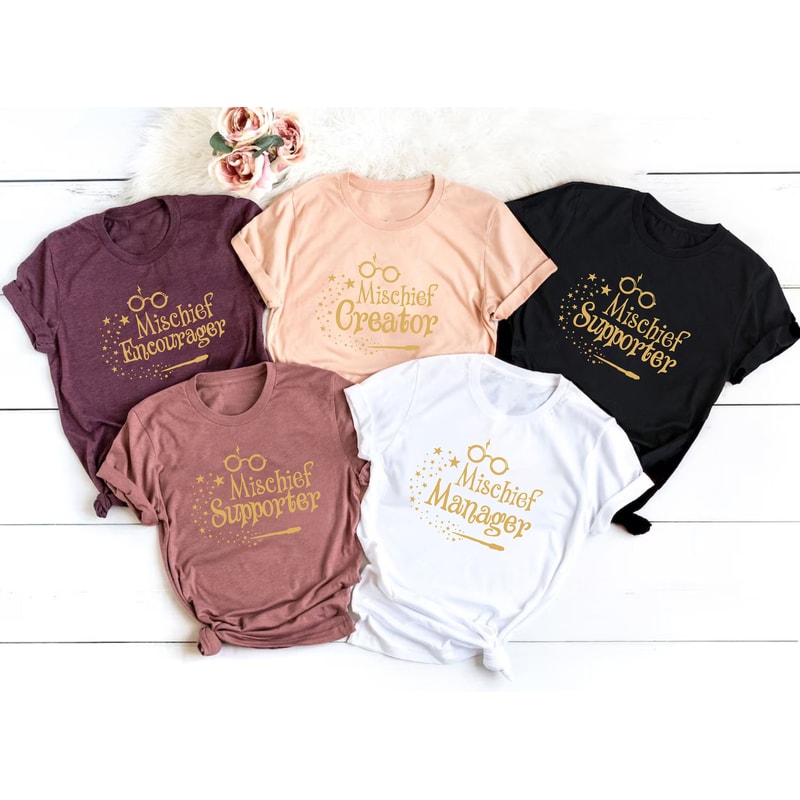Mischief Family Shirts, Mischief Manager Mischief Creator Mischief Encourager Mischief Supporter T-shirt, Matching Shirts, Harry Potter Tee.jpg