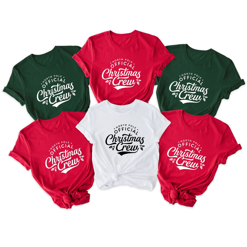 North Pole Official Christmas Crew Shirt, Family Christmas Shirts, Christmas Pajamas, Matching Christmas Shirts, Family Reunion Shirt.jpg