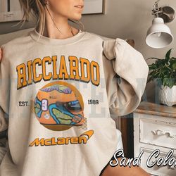 daniel ricciardo crewneck sweatshirt, formula one sweatshirt, daniel ricciardo shirt, formula 1 racing team mclaren shir
