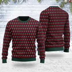 ugly christmas sweater red among us for men women