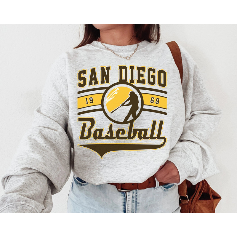 Vintage San Diego Padre Crewneck Sweatshirt  T-Shirt, Padres EST 1969 Sweatshirt, San Diego Baseball Game Day Shirt, Retro Padres Shirt.jpg