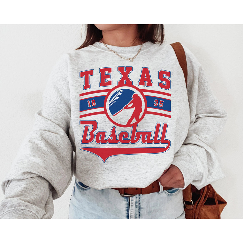 Vintage Texas Ranger Crewneck Sweatshirt T-Shirt, Rangers EST 1835 Sweatshirt, Texas Baseball Game Day Shirt, Retro Rangers Shirt.jpg