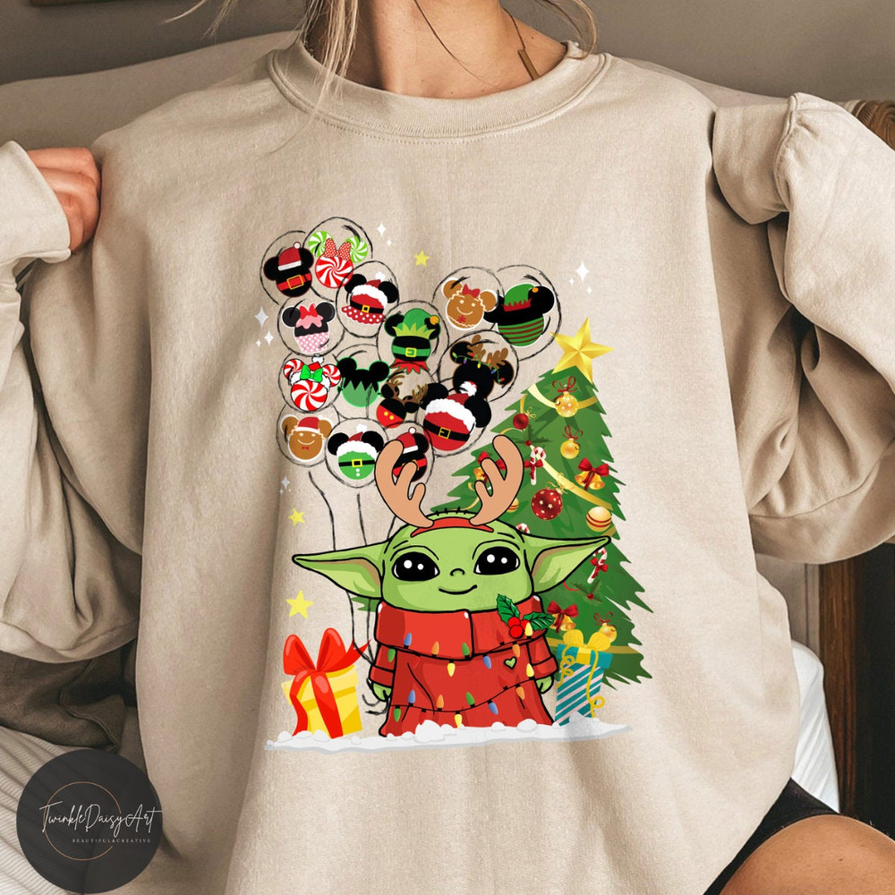 Disney Star Wars Christmas tree & Balloon Shirt, Galaxy's Edge Christmas shirt, Cute Star wars shirt, Mickeys very merry Christmas Tee.jpg