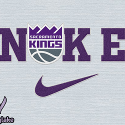 Nike Sacramento Kings Svg, Stitch Nike Embroidery Effect, NBA Logo, Basketball Svg, NBA, Nike Nba Design 09