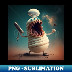 worm chef screams at customers - premium png sublimation file - bold & eye-catching