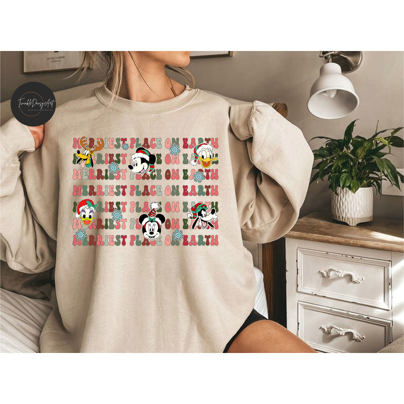 Merriest Place On Earth Disney Christmas shirt, Mickey & Friends Christmas Sweatshirt, Mickey's Very Merry Christmas, Disney Xmas Trip shirt.jpg