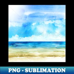 Escape - watercolor seascape - Instant PNG Sublimation Download - Perfect for Creative Projects