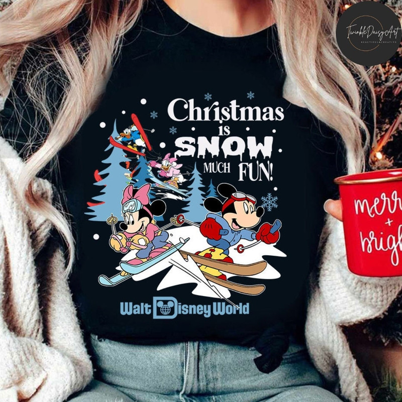Mickey and Friends Walt Disney World Christmas Is Snow Much Fun Shirt, Mickey's Very Merry Christmas 2023, Disney Family Christmas Matching.jpg