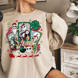 nightmare before christmas shirt, disney xmas holiday shirt, santa oogie boogie jack sally zero barrel, disneyland vacat