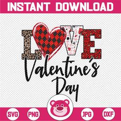 Love Valentine's Day PNG, Valentine Love PNG Retro Sublimation Leopard Valentine's Day Heart Love Funny Be Mine Valentin