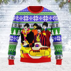 ugly christmas sweater the beatles hippie for men women