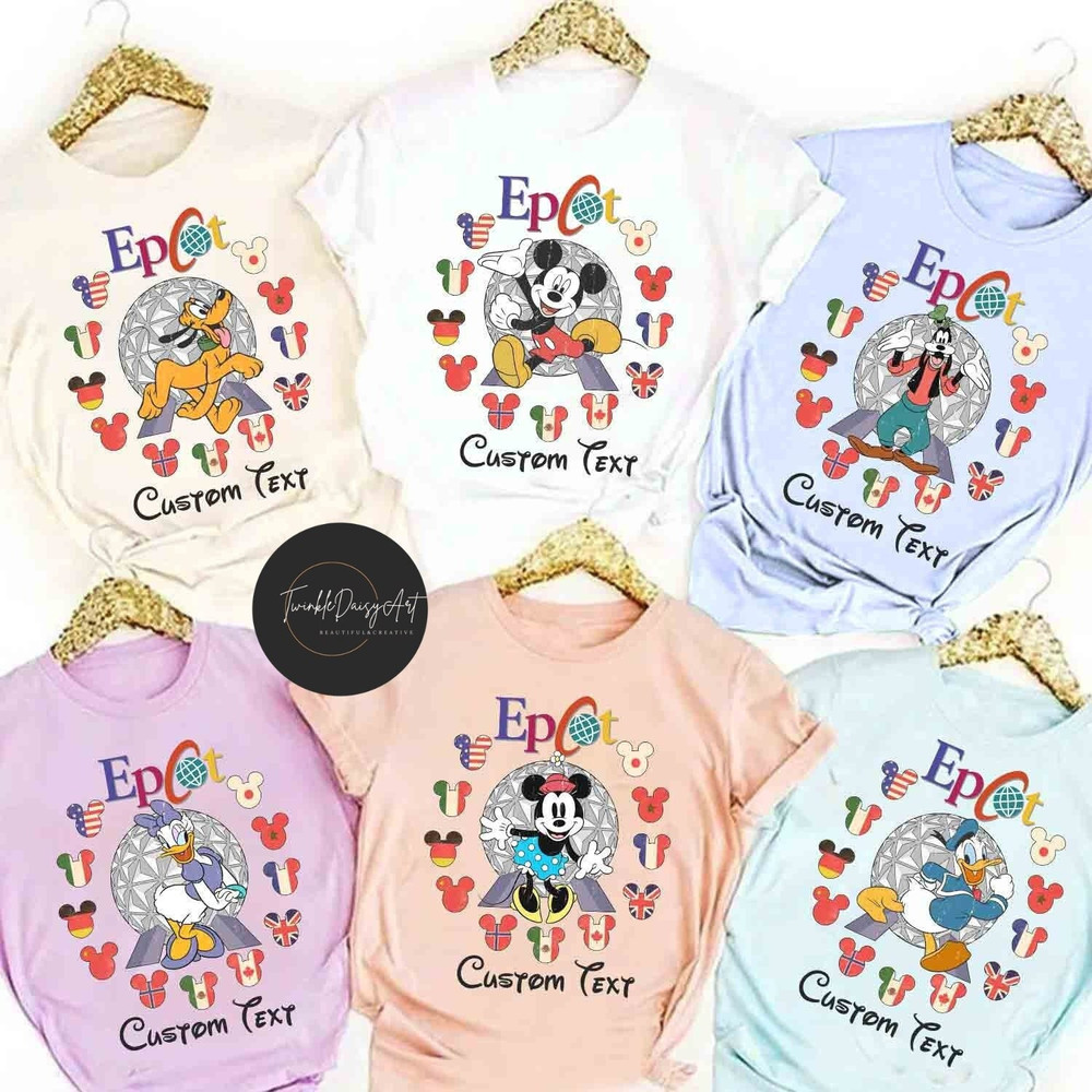 Personalized All Characters Mickey & Friends Epcot World Traveler shirts, Disney Trip 2024 shirt, Epcot Disney Vacation Tee, Disney Group.jpg