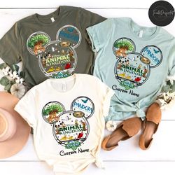 personalized disney animal kingdom shirt, mickey and friends leopard safari mode shirt, disney family safari trip 2024,