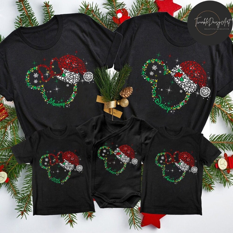 Personalized Disney Christmas Shirt, Mickey Minnie Ears Very Merry Christmas 2023, Disney Family Christmas Matching, WDW Disneyland Holiday.jpg