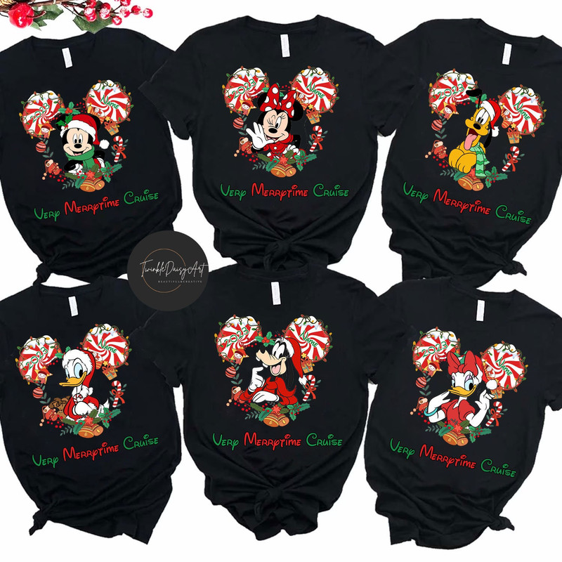Personalized Disney Christmas Very Merrytime Cruises 2023 Shirt, Mickey and Friends, Disney Family Christmas Cruise Vacation, Xmas Gifts.jpg