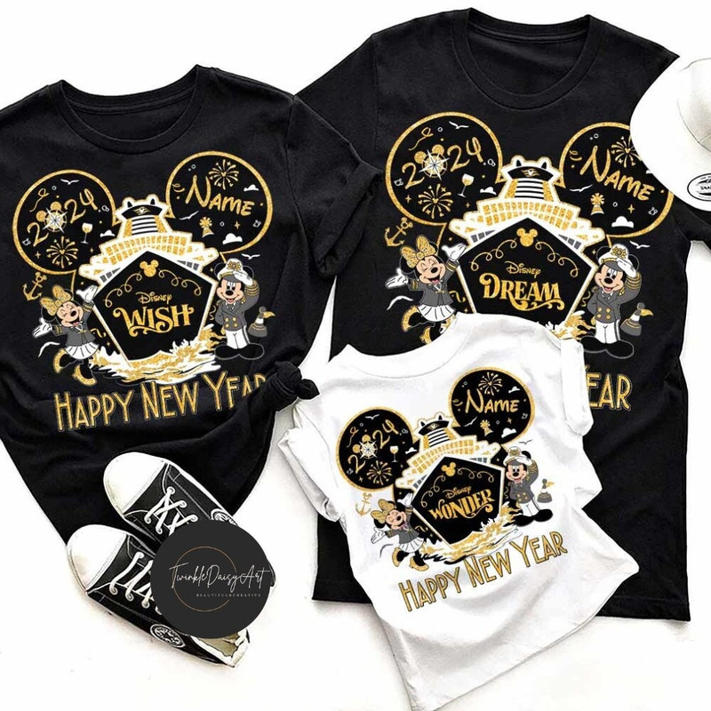 Personalized Disney Cruise Line Happy New Year 2024 Shirt, Mickey Minnie New Year's Eve at Sea, Disney Family Vacation 2024, Christmas Gifts.jpg